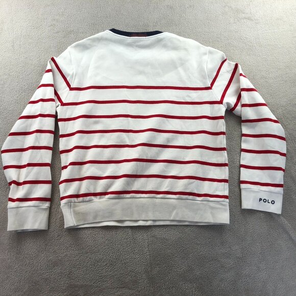Polo Ralph Lauren Mens Sailor Bear Sweatshirt Small Striped Long-Sleeve Crewneck - Picture 13 of 13